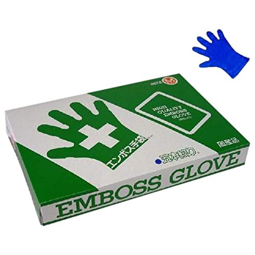 Amazon.co.jp: Tokyo Pack Embossed Gloves, 5 Diaphragm, Blue Type